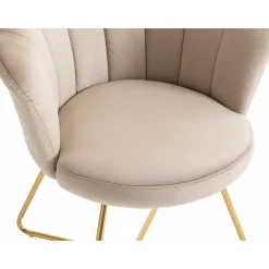 Vente-unique Stoel Fiori Beige - L 69cm X B 64cm X H 85.5cm