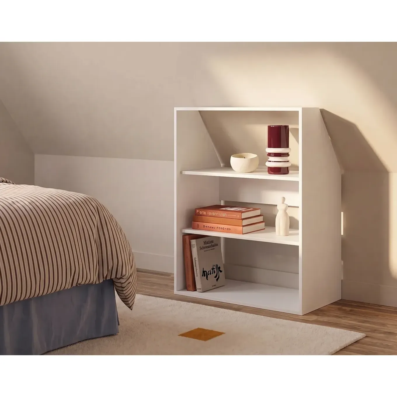 Vente-unique Zolderkast Adezio Wit - L 91.3cm X B 50cm X H 110cm