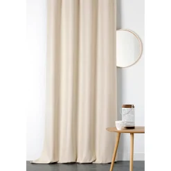 Verduisterend en Isolerend Gordijn - Beige - Plooigordijn - 140 x 260 cm