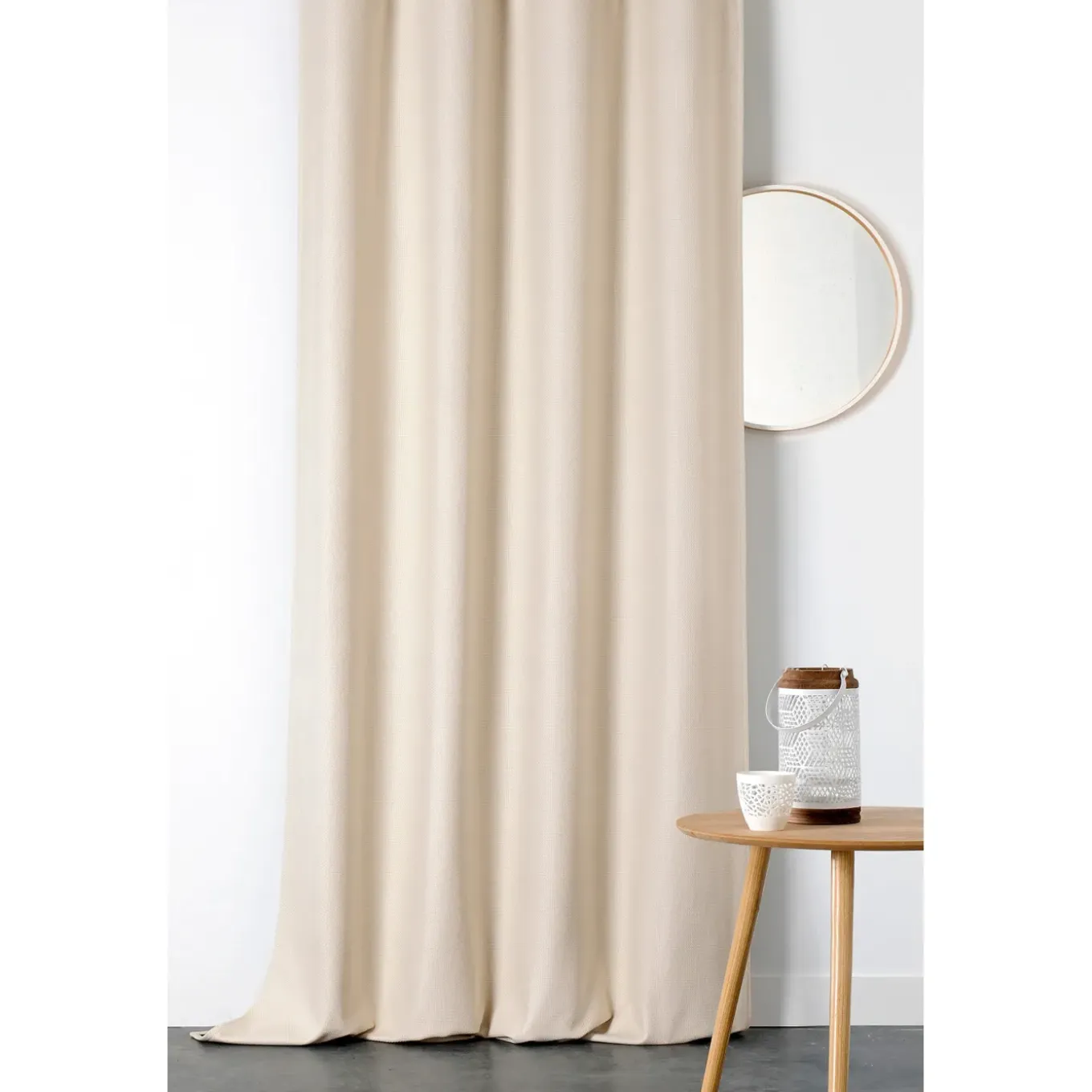 Verduisterend en Isolerend Gordijn - Beige - Plooigordijn - 140 x 260 cm