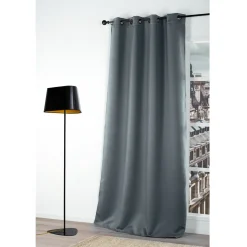 Overig Verduisterend kant en klaar gordijn donker grijs 140 x 250 cm