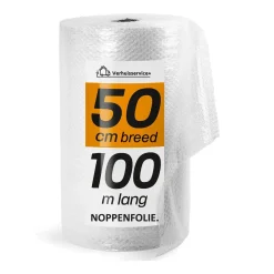 Verhuisservice+ Noppenfolie Xl - 50cm X 100m - Bubble Wrap - Bubbeltjes Plastic