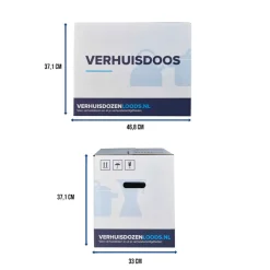 Verhuisservice+ Verhuisdozen - Zelfsluitend - Geen Tape Nodig - 52l - 10 Stuks