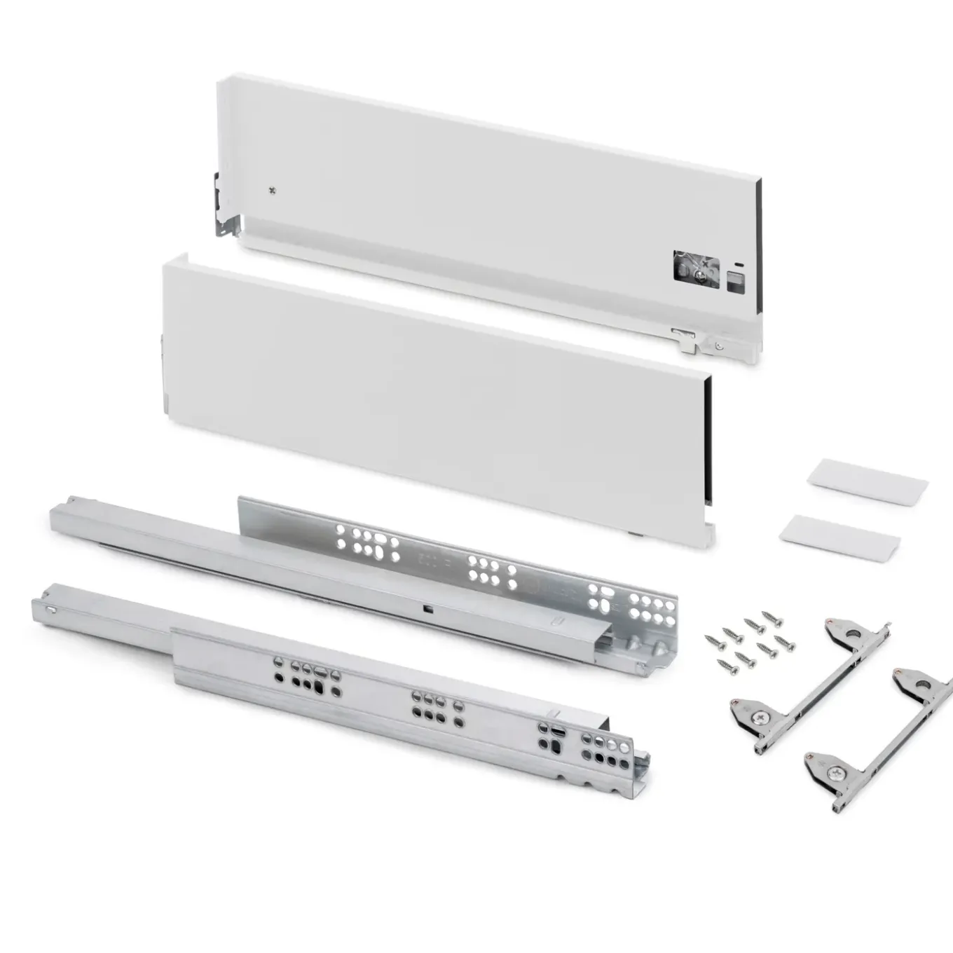 Vertex Met 3d-regeling Outdoor Lade Emuca, Hoogte 178mm, 40kg, Diepte 350mm, Staal, Wit Gelakt