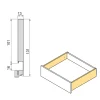 Emuca Vertex Met 3d-regeling Outdoor Lade , Hoogte 131mm, 40kg, Diepte 350mm, Staal, Wit Gelakt
