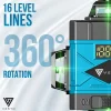 Vesto® 4d Kruislijnlaser - Zelfnivellerend Bouwlaser Met 4-16 Lijnen - 360° Rotatie - 50m Meetbereik