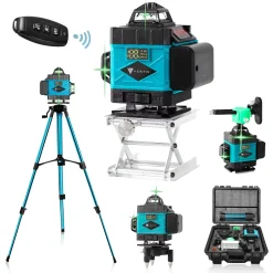 Vesto® 4d Kruislijnlaser - Zelfnivellerend Bouwlaser Met 4-16 Lijnen - 360° Rotatie - 50m Meetbereik