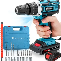 Vesto ® Powerdrive Accuboormachine - Accu Schroefboormachine - Boormachine - Incl. 2 Accu's