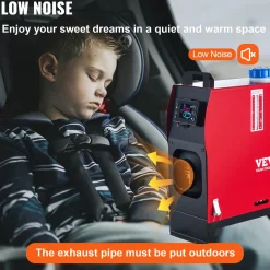 Vevor Dieselkachel (verwarming) 12v 8kw Voor Auto/trucks Afstandsbediening, Lcd-thermostaatmonitor
