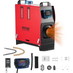 VEVOR Dieselkachel (verwarming) 8kw 12-24v 0.18-0.36l/u, 0-40°c, Afstandsbediening, Blauw Lcd