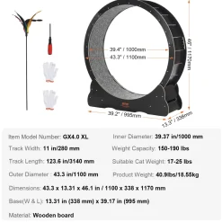 Vevor-kattenhometrainer-indoor-met-krabpaal-110-cm-zwart