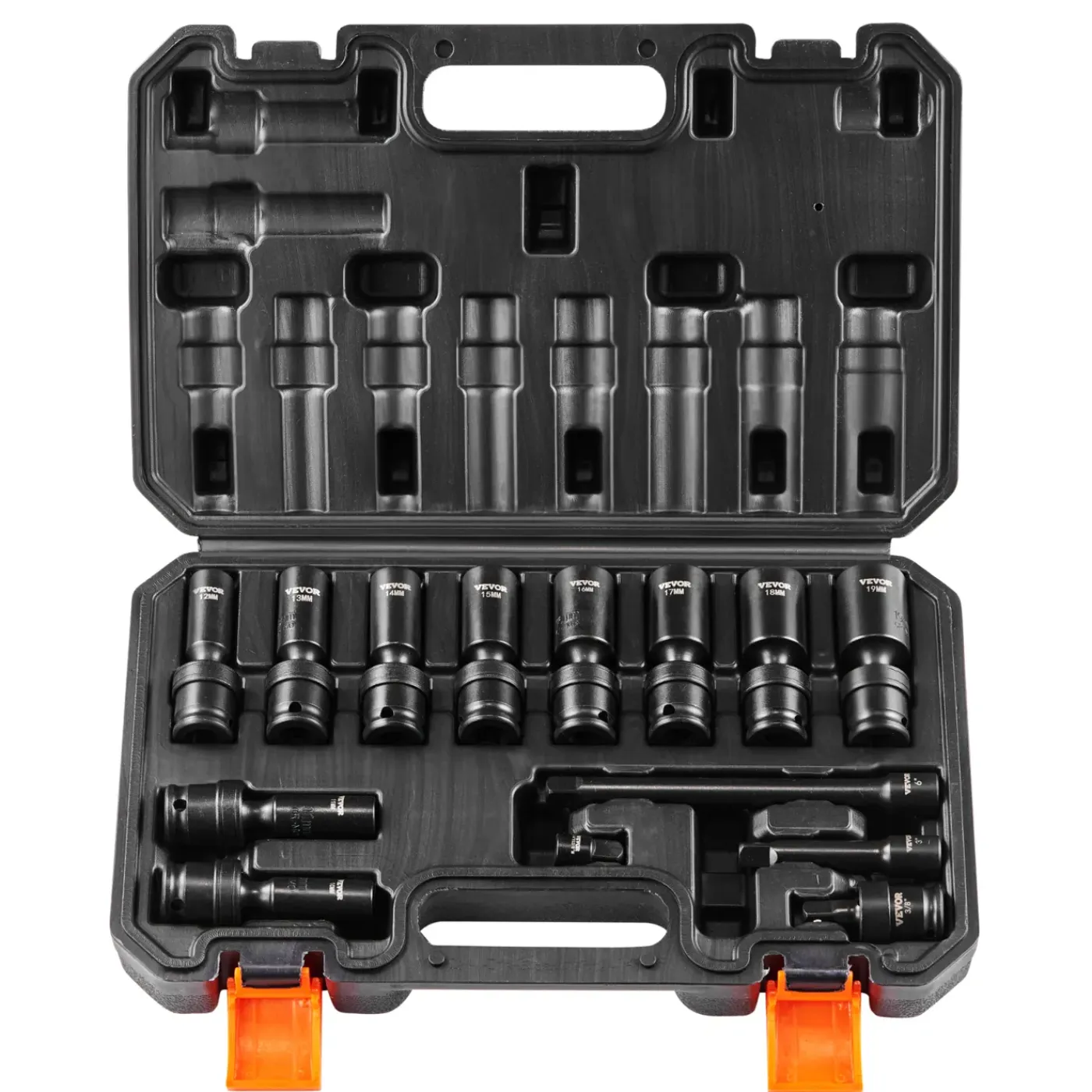 VEVOR -slagmoersleutel-doppenset-3/8-inch-14-stuks-360°-draaibaar