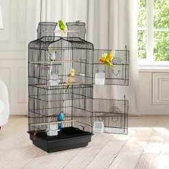 Vevor-vogelkooi-(parkietenkooi)-457x355x925mm-zwart-vogelhuis-stevig
