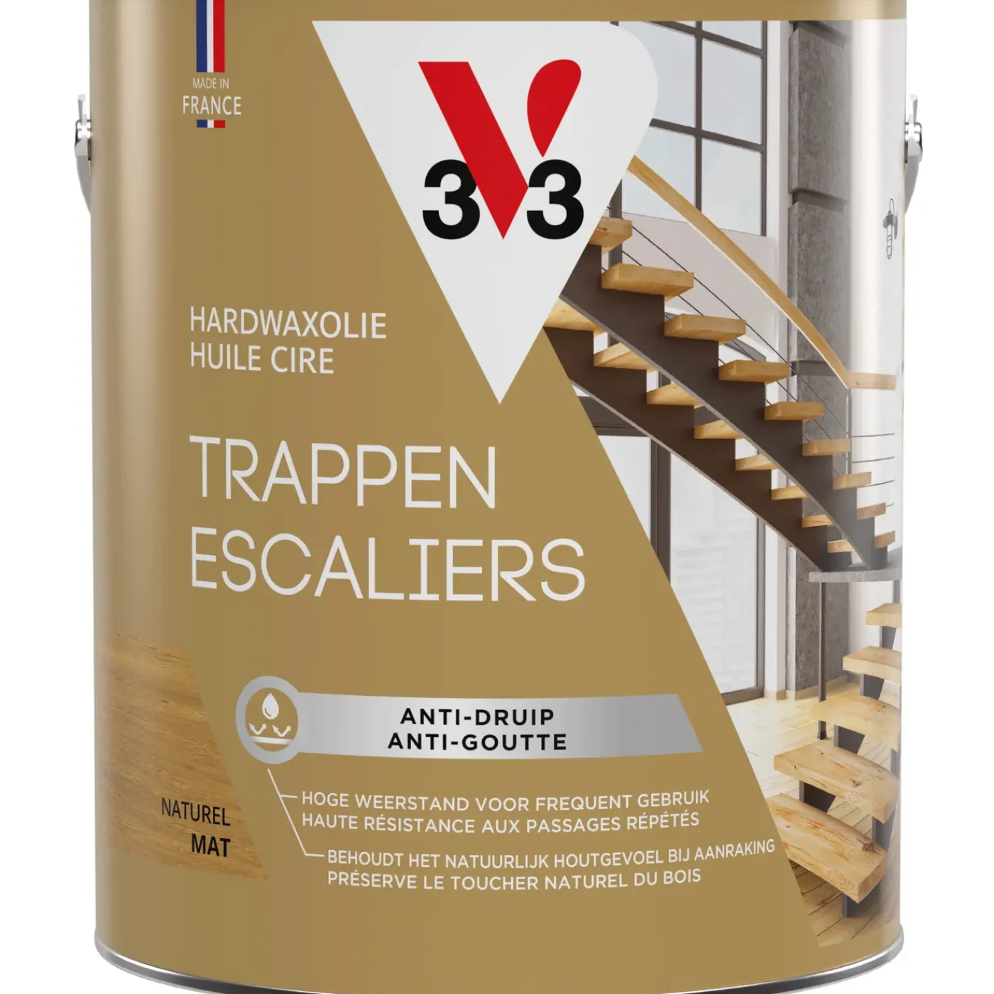 V33 hardwaxolie Trappen transparant mat 2,5L