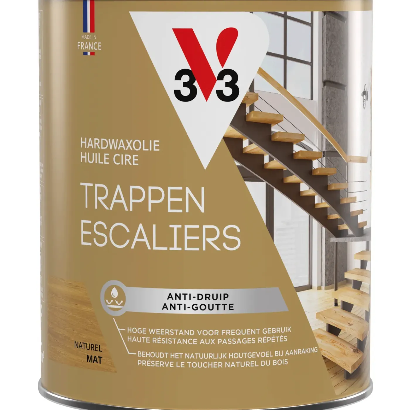 V33 hardwaxolie Trappen transparant mat 1L