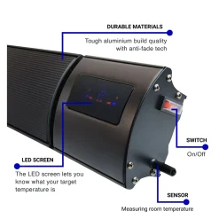 VH Smart Heatbar Infrarood Straler - Terrasstraler - 2400 Watt - Met Thermostaat & Wifi