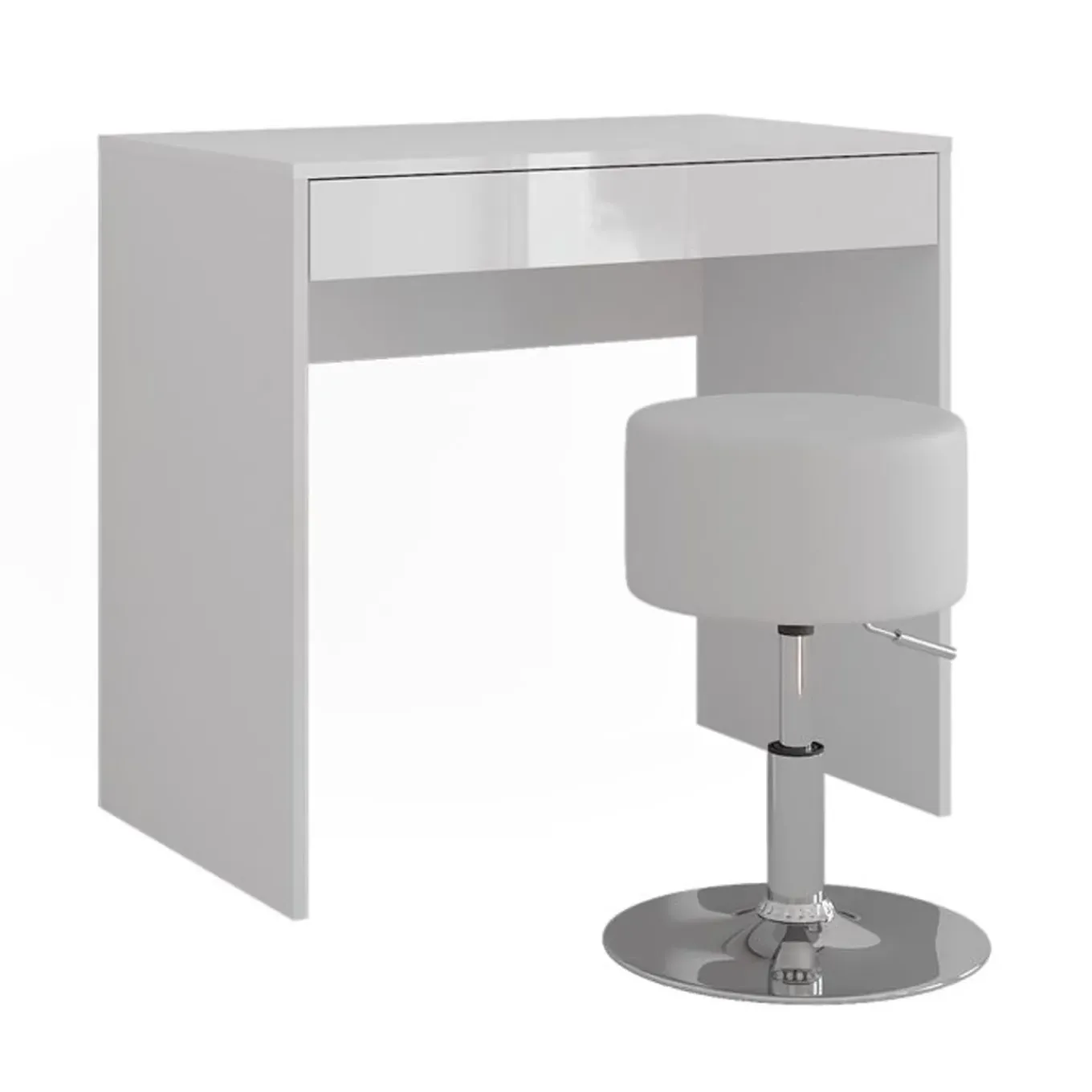 Vicco - Coiffeuse Sherry - Wit Hoogglans - 81,4 X 76 X 50,1 Cm