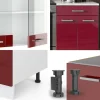 Vicco - Compacte Complete Keuken - R-line 34997 - Hoogglans Rood Wit - 200 Cm