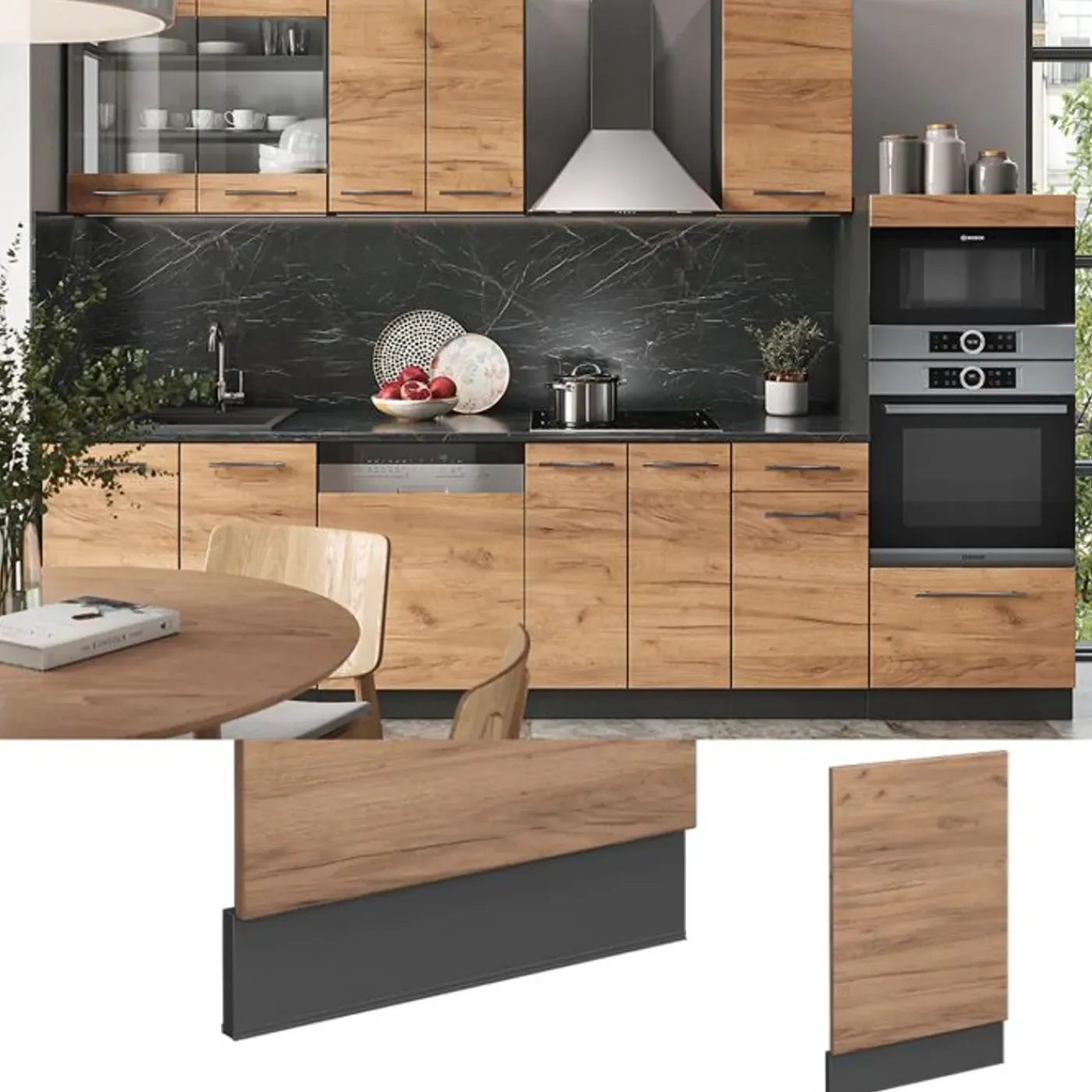 VICCO Façade Fameline, 45cm, Pt Antraciet, Gouden Eiken/antraciet, 46191