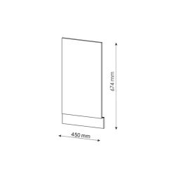 Vicco Façade Fameline, 45cm, Pt Marbre, Gouden/anthraciet Eiken, 45465