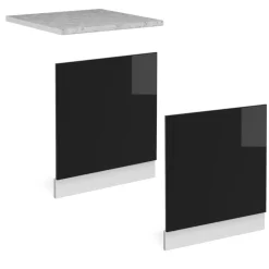 Vicco Façade Rline, 60cm, Pt Eik, Zwart Hoge Glans/wit, 46622
