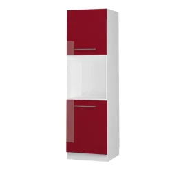 Vicco Fameline Ovenmeubel, 60cm Met Open Planken, Bordeaux Hoogglans/wit, 38512