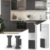 Vicco Fameline Ovenmeubel, 60cm Open, Antraciet Landelijk/wit, 38518