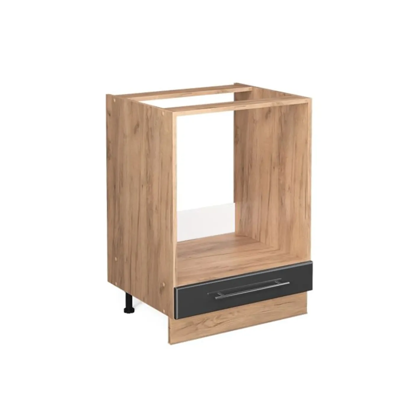 Vicco Fameline Ovenmeubel, 60cm, Pt Antraciet, Antraciet Hoogglans/gouden Eiken, 466