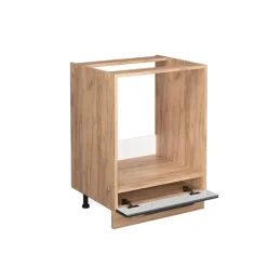 Vicco Fameline Ovenmeubel, 60cm, Pt Antraciet, Antraciet Hoogglans/gouden Eiken, 466