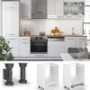 Vicco Fameline Ovenmeubel, 60cm, Pt Antraciet, Wit Hoogglans/wit, 45675