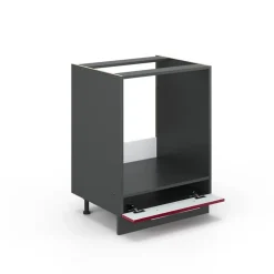 Vicco Fameline Ovenmeubel, 60cm, Pt Antraciet, Bordeauxrood Hoogglans/antraciet, 463