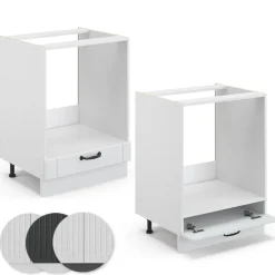 Vicco Fameline Ovenmeubel, 60cm Zonder Pt, Wit Landelijk/wit, 36022