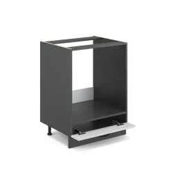 VICCO Fameline Ovenmeubel, 60cm Zonder Pt, Wit Landelijk/antraciet, 36056