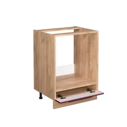 VICCO Fameline Ovenmeubel, 60cm, Pt Marmer, Bordeauxrood Hoge Glans/gouden Eiken, 46