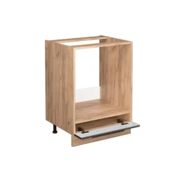 VICCO Fameline Ovenmeubel, 60cm, Pt Marmer, Antraciet Hoogglans/gouden Eiken, 46508