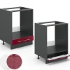 VICCO Fameline Ovenmeubel, 60cm Zonder Pt, Bordeauxrood Hoogglans/antraciet, 35559