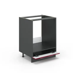 VICCO Fameline Ovenmeubel, 60cm Zonder Pt, Bordeauxrood Hoogglans/antraciet, 35559