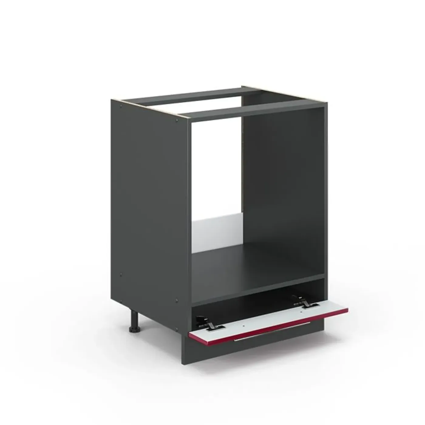 VICCO Fameline Ovenmeubel, 60cm Zonder Pt, Bordeauxrood Hoogglans/antraciet, 35559