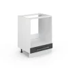 VICCO Fameline Ovenmeubel, 60cm, Pt Eik, Antraciet Hoogglans/wit, 45508