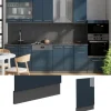 Vicco Gevel Fameline, 45cm, Pt Marbre, Donkerblauw Glanzend/antraciet, 49687