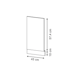 Vicco Gevel Fameline, 45cm, Pt Marbre, Donkerblauw Glanzend/antraciet, 49687