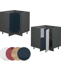VICCO - Hoekkast Keuken - Glanzend Donkerblauw - 80,5 Cm