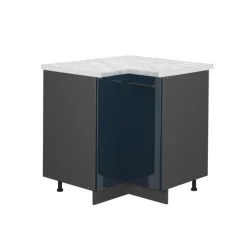 VICCO - Hoekkast Keuken - Glanzend Donkerblauw - 80,5 Cm