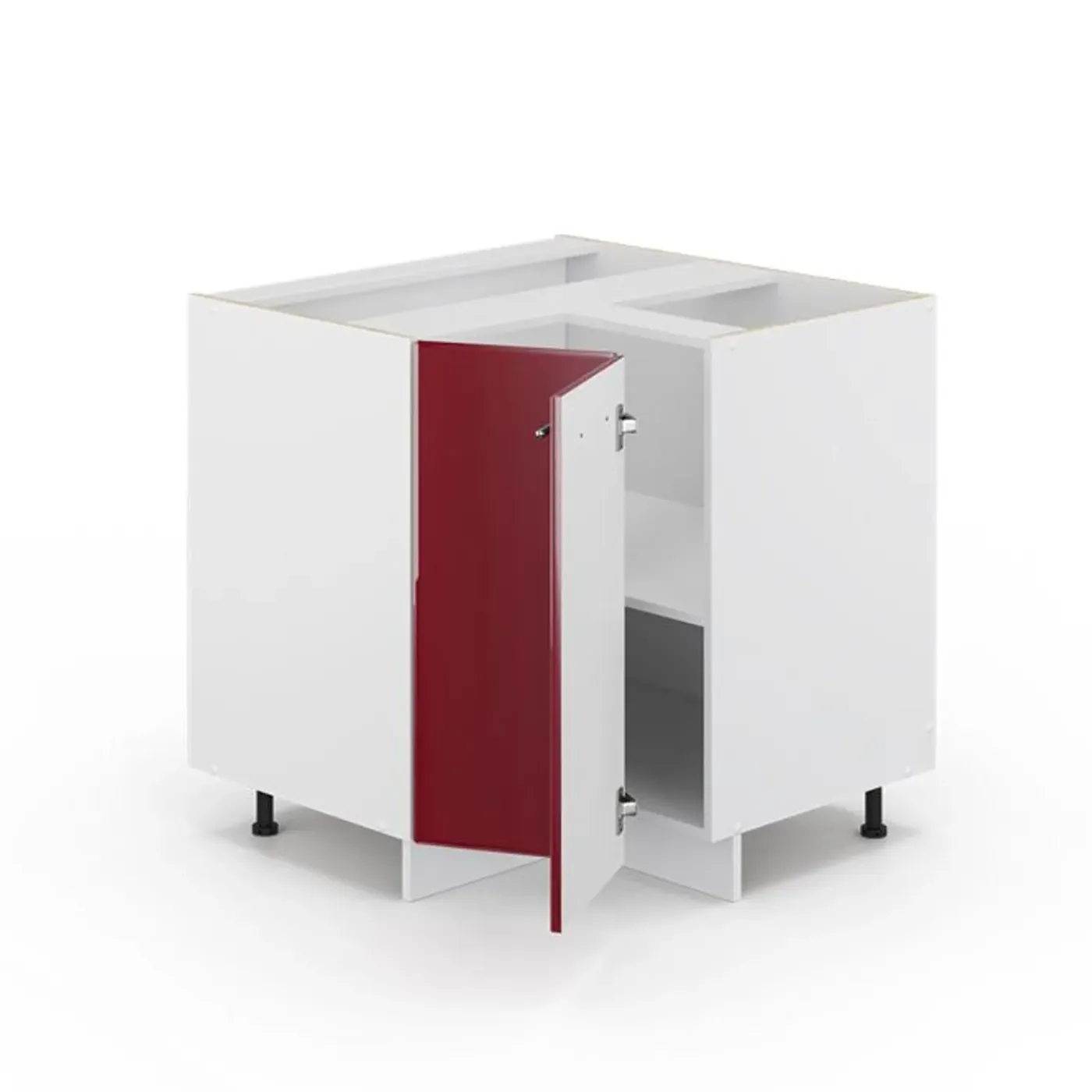 VICCO - Hoekkast Onderkast - Bordeaux Rood Hoogglans - 80,5 Cm