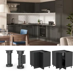 Vicco - Hoekkast R-line - Anthracite Campagne - 75,6 X 81,6 X 46 Cm