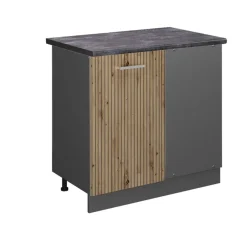 VICCO - Hoekkast R-line - Artisan Eik - Werkblad Antraciet