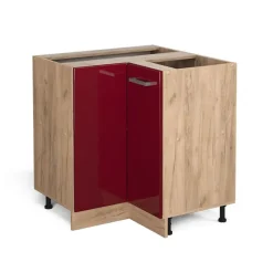 Vicco - Hoekkast R-line - Hoogglans Rood - Goud Eiken Force