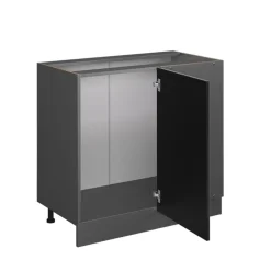 Vicco Hoekmeubel Rline, 86cm Zonder Pt, Zwart Hoogglans/antraciet, 41180