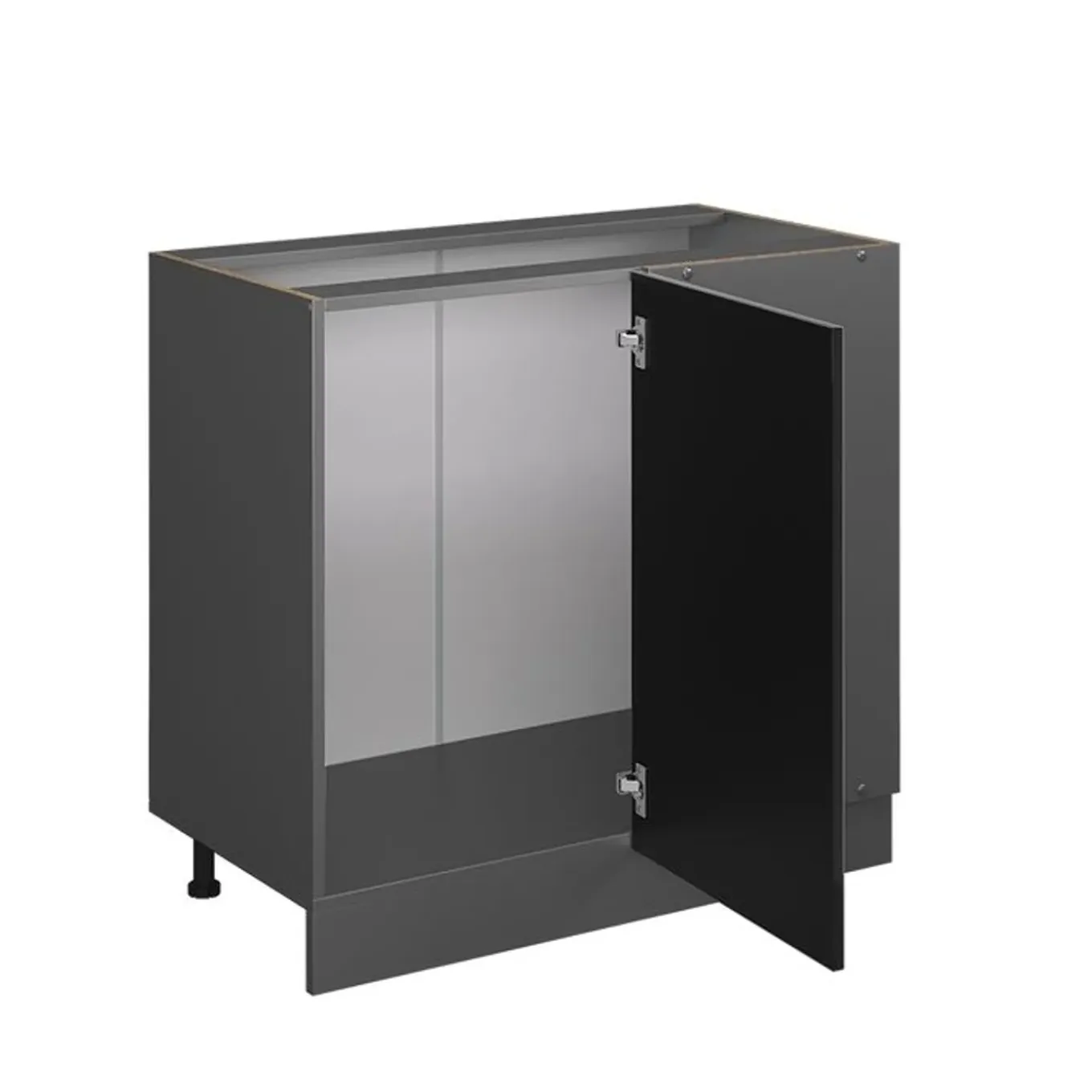 Vicco Hoekmeubel Rline, 86cm Zonder Pt, Zwart Hoogglans/antraciet, 41180