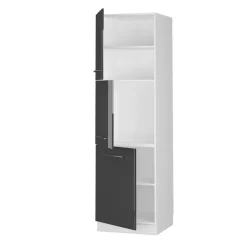 Vicco Hoge Kast Fameline, 60cm, Antraciet Hoogglans/wit, 38511